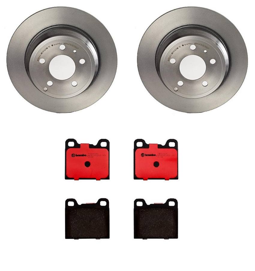 Volvo Brembo Brakes Kit - Pads and Rotors Rear (295mm) (Ceramic) 271758 - Brembo 1535727KIT